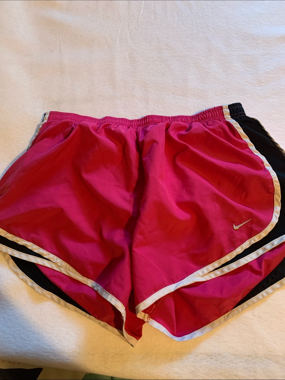 Nike Women’s Hot Pink Athletic Shorts with Black and White Trim